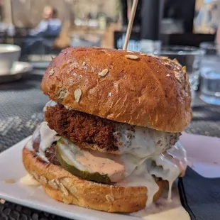 Mac and cheese burger