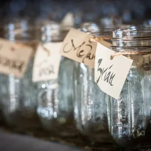 Personalized Mason Jars -http://www.studioefresno.com/