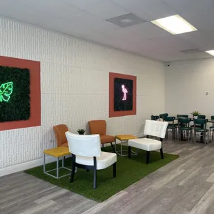 the interior of a coffee shop