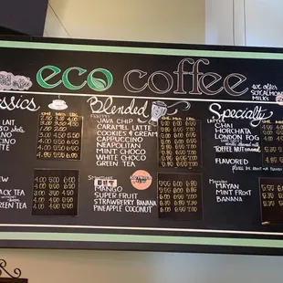 Menu as of 9/14/21