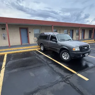 Exterior: safe/secure parking directly in front of room