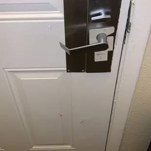 Broken door doesn't shut all the way can feel the cold air coming through also doesn't lock