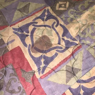 Blood stains on comforter/stains period