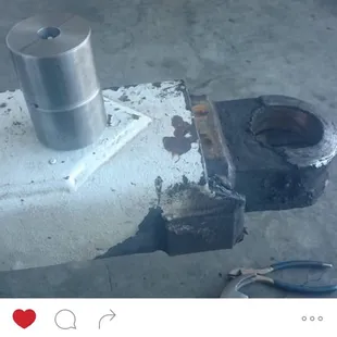 They made a brand new king pin for our tow truck lift... Back to business and doing tows... Vip towing