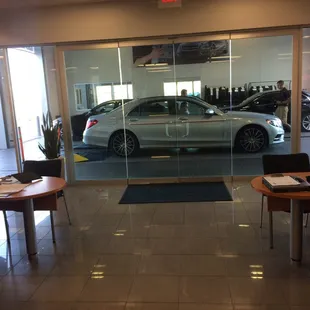 Drive in service area.