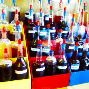 bottles of alcohol