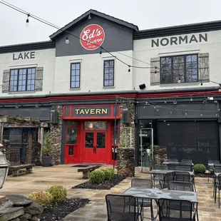 the front of the restaurant