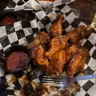 The wings are amazing...I recommend the. Chuck Norris sauce on the side.