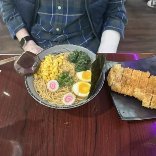 Ramen with chicken katsu