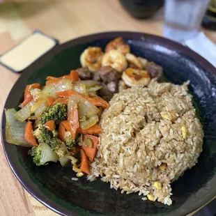 Steak and shrimp hibachi