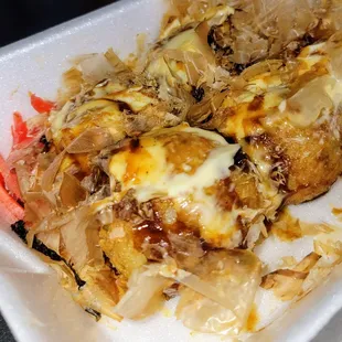 Takoyaki.  Smelled funky but tasted good.