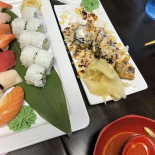 sashimi, sushi and sashimi, sushi, food