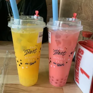 Passion Fruit Tea and Watermelon Fruit Tea