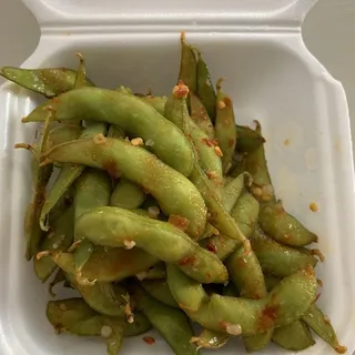 Spicy Garlic Edamame