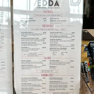 Food menu