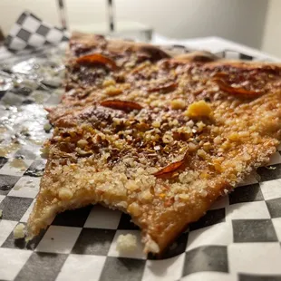 a slice of pizza