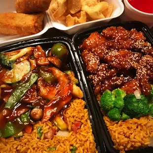 a variety of food items