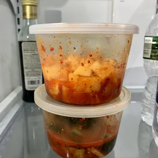 Radish and cucumber kimchi