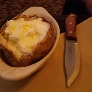 Baked potato with plenty of butter