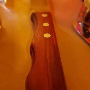 Not the driftwood dried out knife like some places give you