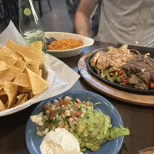 Chicken beef combo fajitas