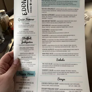 Menu front