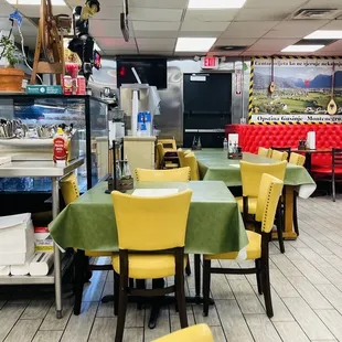 the inside of a restaurant