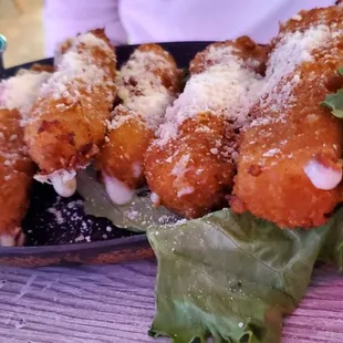Mozzarella sticks.