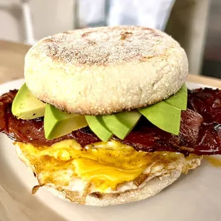 Bacon/egg/cheese/avocado-English Muffin