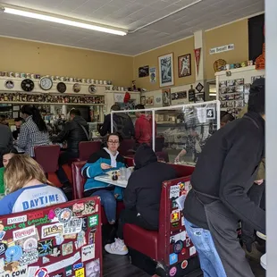 Inside is cozy, but not cramped