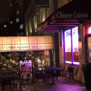 Takeout with a few outside tables