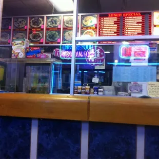the inside of a restaurant