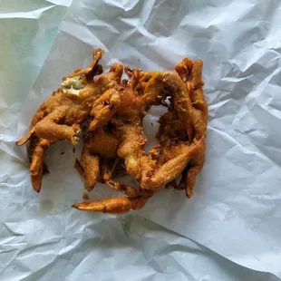 Fried blue crab