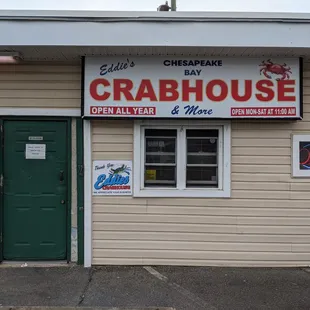 the front of the building