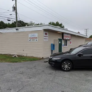 a car parked outside