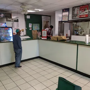 customers at the counter