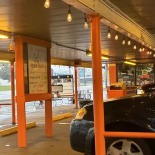 a car parked in a parking lot