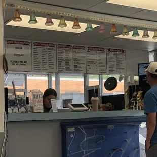 a man at the counter