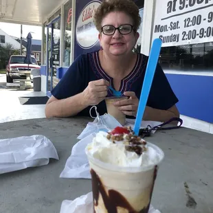 Perfect way to end our day of shopping!