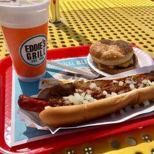 1st foot long &amp; cheezeburg of the season 5/15/21!  Great to be back at eddies!