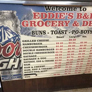 a sign for the store