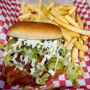 Chuckalicious Crispy Chicken Sandwich.... spicy or plain