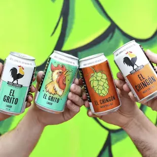 four cans of beer