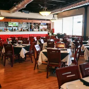 Side view of dining area floor