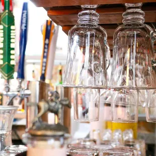 View of alcohol glasses