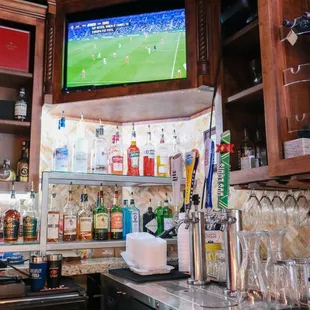 Right side TV view of the bar