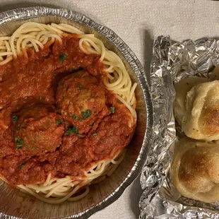 Spaghetti and meatballs (regular size)
