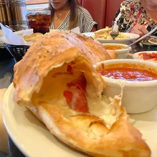 A calzone cooked perfectly