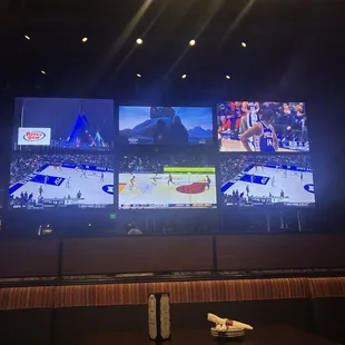 TVs above the bar can be seen by all