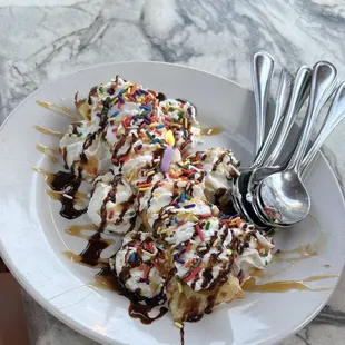 Ice cream crepe for my birthday!!